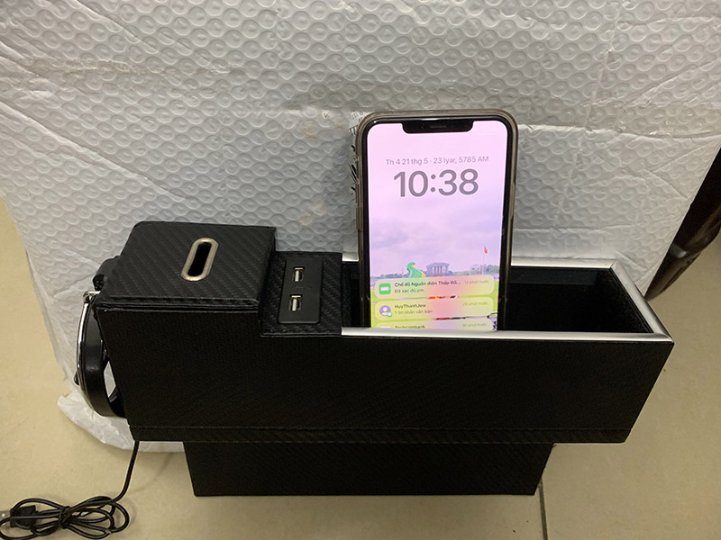 Giảm giá 5 lần từ 450k chỉ còn 90k/chiếc khay đựng đồ khe ghế có usb