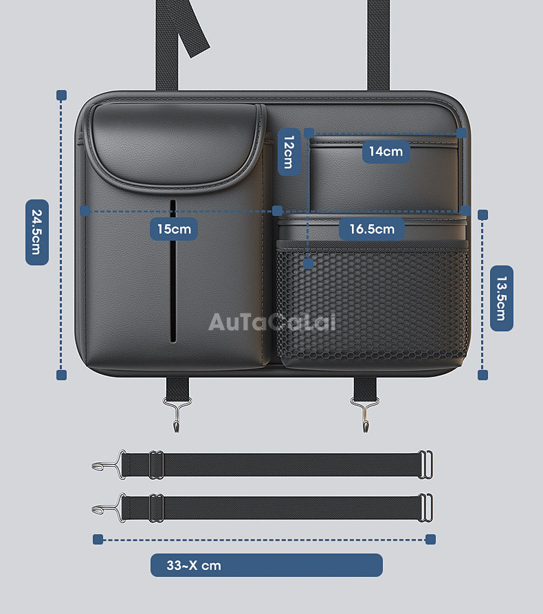 Túi đựng đồ treo sau ghế ô tô cao cấp ( mẫu 25 )